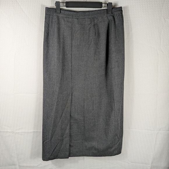 Nygard Collection Wool Skirt Size 14 Gray 100% Worsted Wool Made in Canada - Picture 2 of 4